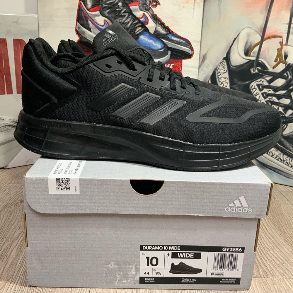 Men Adidas Duramo Athletic/Running Shoes Black GY3856 Size 9 Wide - Picture 7 of 12